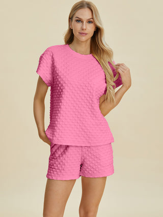 Totally Texture T-Shirt and Shorts Set