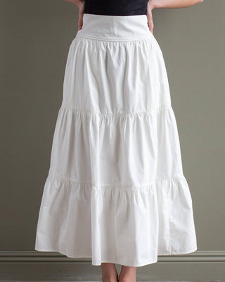 Ellie Elevated White Maxi Length Skirt