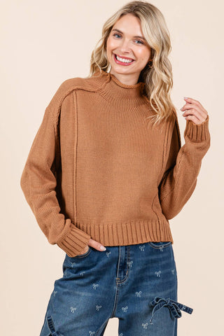 Solid Knit Oversized Sweater