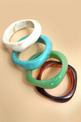 LUXURY IRREGULAR SQUARE SHAPE CUFF BANGLE