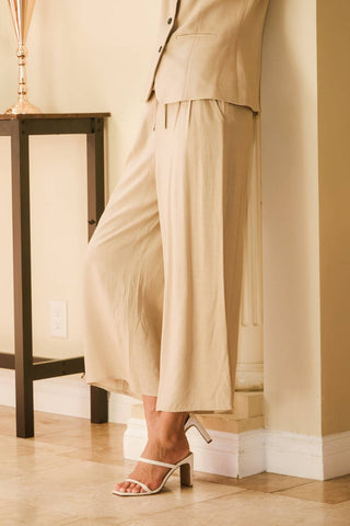 Linen Blend Modern Chic Culotte Set