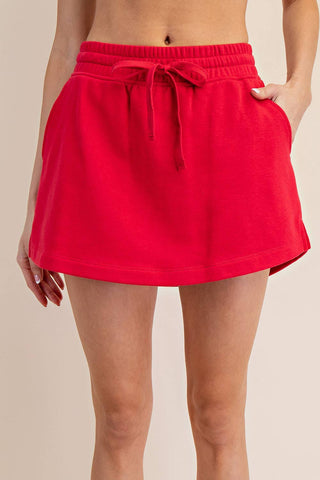 Trendy Terry Cloth Skort