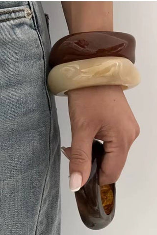 LUXURY IRREGULAR SQUARE SHAPE CUFF BANGLE