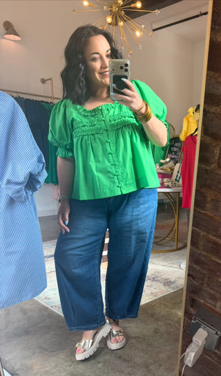Green Goddess Short Sleeve Top